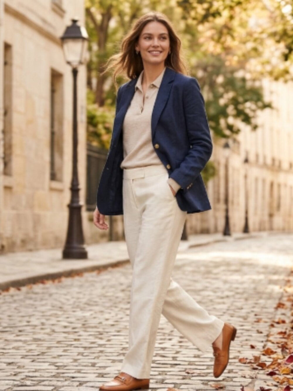 Reitmans Ivory Linen Blend Flat Front Dress Pants Size 15